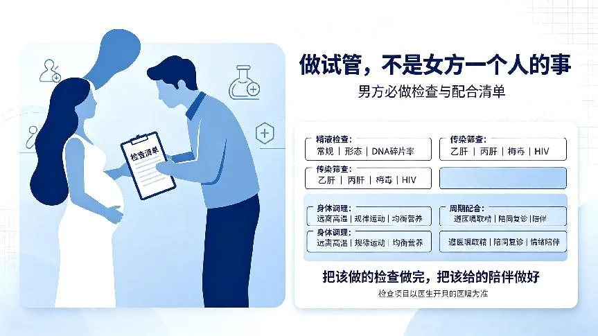 做试管，男方一定要完成的全部事项