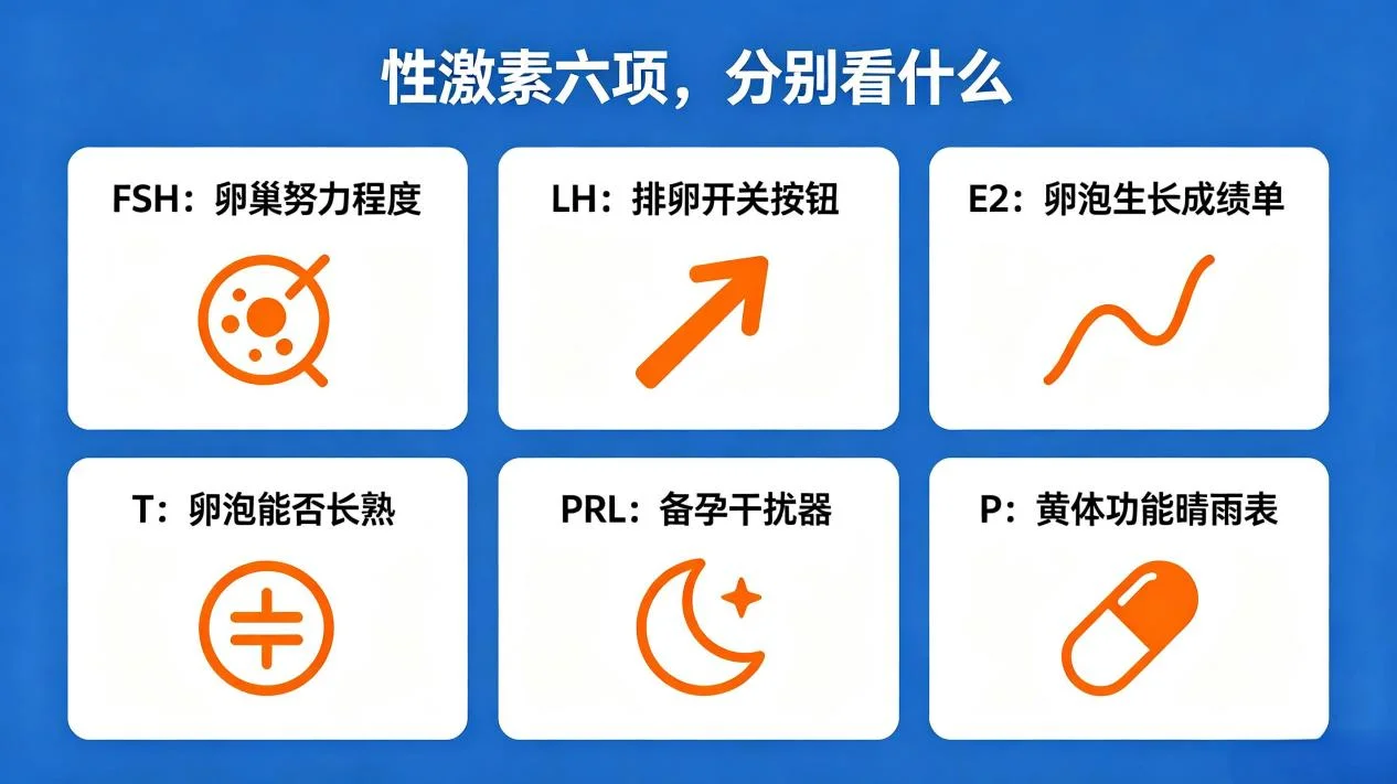 性激素六项报告单解读,做试管前必看的生殖激素指标(1) 性激素六项报告单解读,做试管前必看的生殖激素指标(1)